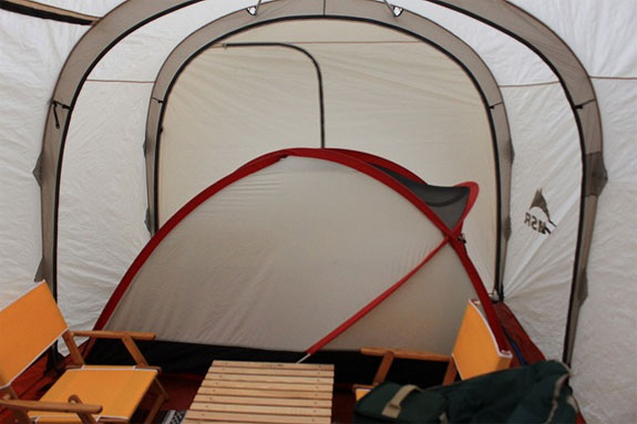 真冬のキャンプ